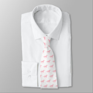 Cavalo-Galopante rosa na Gravata Branca