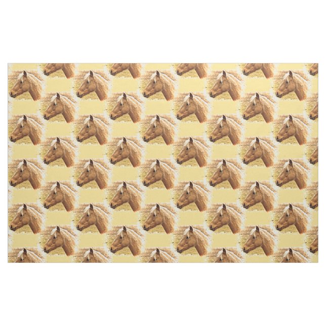 Cavalo louro castanho em Tecido solar (Fat Quarter)