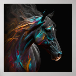 Cavalo mágico, Abstrato, Muro de Impressão de Arte