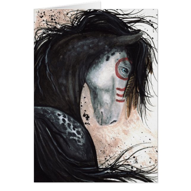 Cavalo majestoso de Appalossa pelo cartão de (Frente)