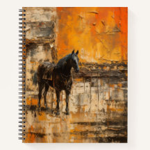 Cavalo Majestoso em Abstrato Sunset