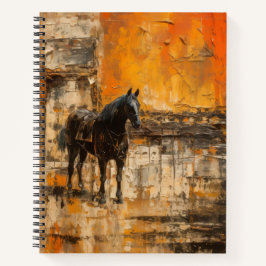 Cavalo Majestoso em Abstrato Sunset