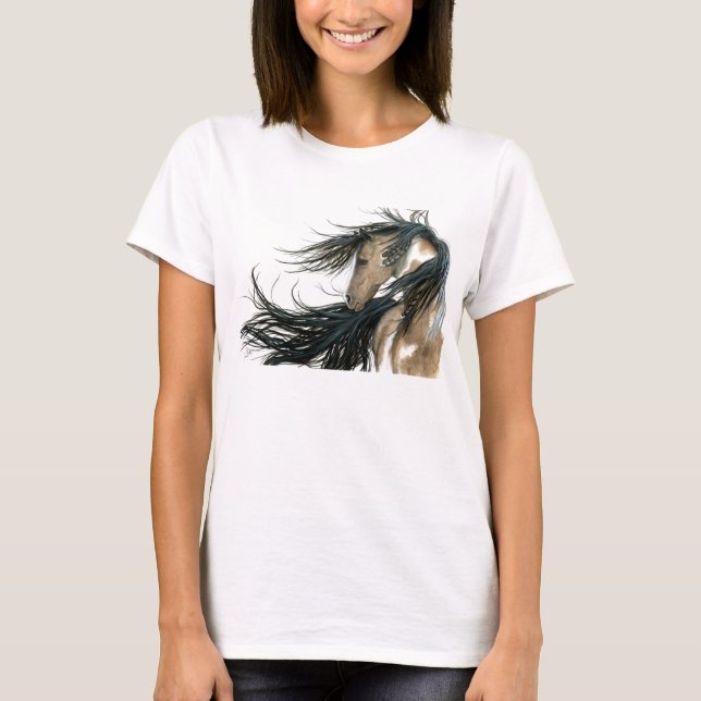 Cavalo majestoso pelo t-shirt de BiHrLe (Frente)