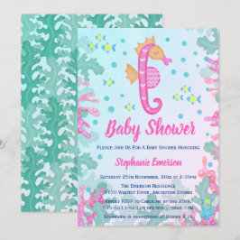 Cavalo-marinho Sob O Convite Para Chás de fraldas 