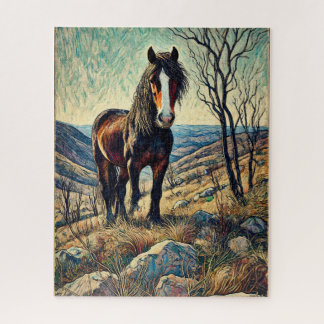 Cavalo na Quebra-cabeça de Peça de Hillside 500