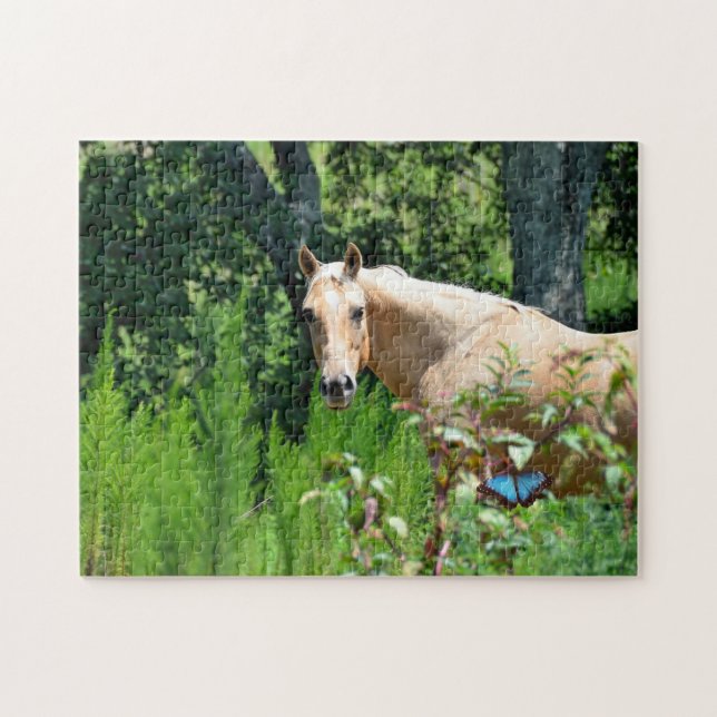 Cavalo Palomino no Passatempo Quebra-Cabeça (Horizontal)