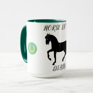 Cavalo Passe duas caneca tonta com nome personaliz