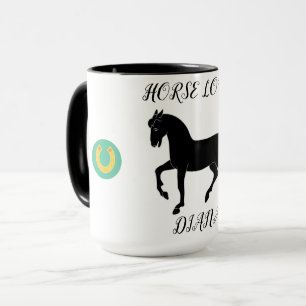 Cavalo Passe duas caneca tonta com nome personaliz