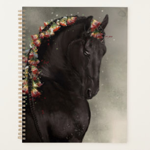 Cavalo Preto, Friesian - Calendário, Organizador