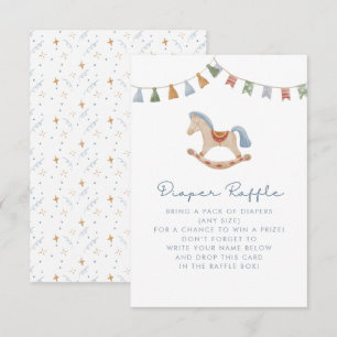 Cavalo Rocking de Aquarela, Fralda com cartão Raff