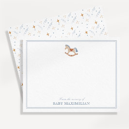 Cavalo Rocking, do berçário de, cartões de agradec