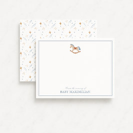 Cavalo Rocking, do berçário de, cartões de agradec