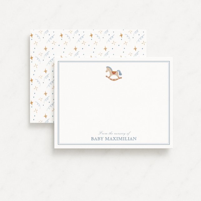 Cavalo Rocking, do berçário de, cartões de agradec (Criador carregado)