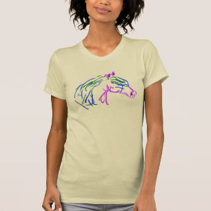 Cavalo roxo desenhando em t-shirt por KOH
