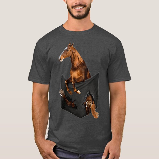 Cavalo Saddlecriado Americano no bolso, camisa par (Frente)