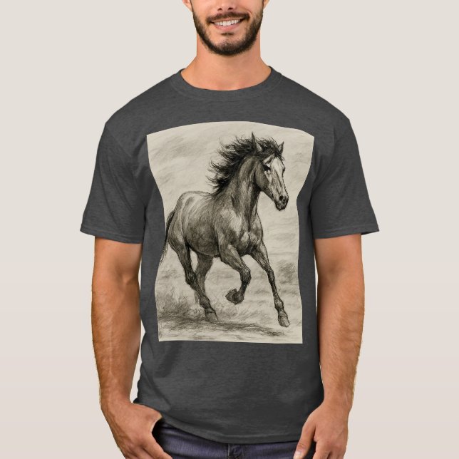 Cavalo selvagem do T-Shirt (Frente)