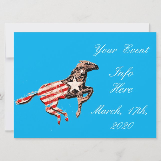 Cavalo Sinalizador Americano Executando Thunder_Co (Frente)