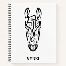 Cavalo Tribal Negro e Branco