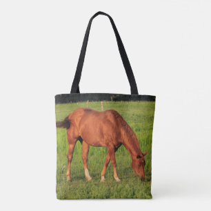 Cavalo Vermelho do Kansas em uma Bolsa Tote de Pas