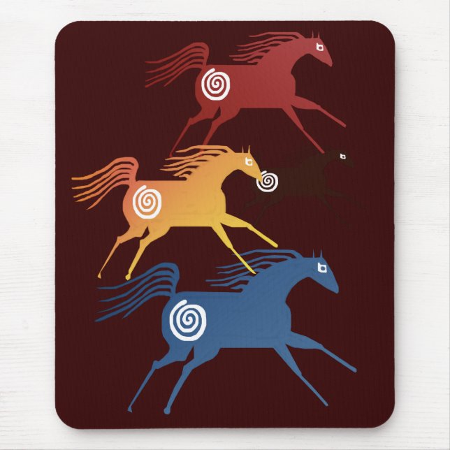 Cavalos antigos Mousepad (Frente)