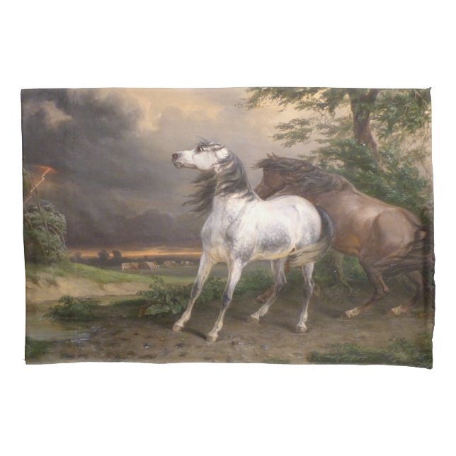 Cavalos Assustados pela Tempestade (por Carle Vern (Frente-Esquerda)