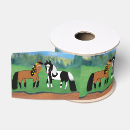 Cavalos bonitos dos desenhos animados