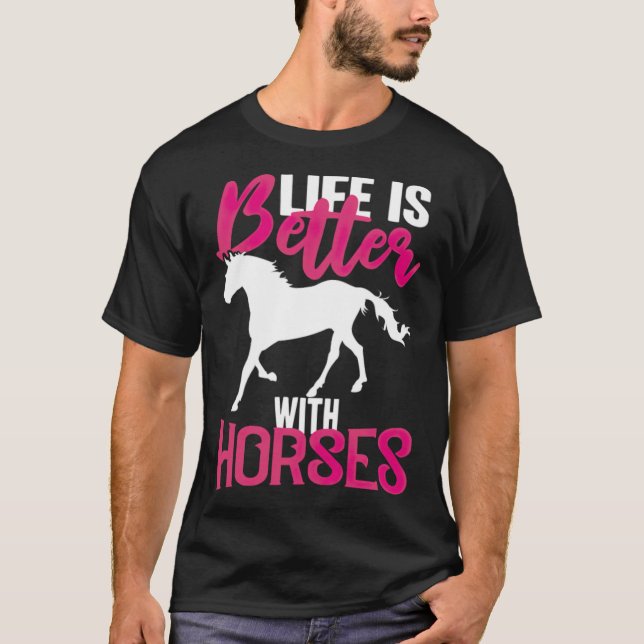 Cavalos de cavalo dizendo equitação, camisa de cav (Frente)