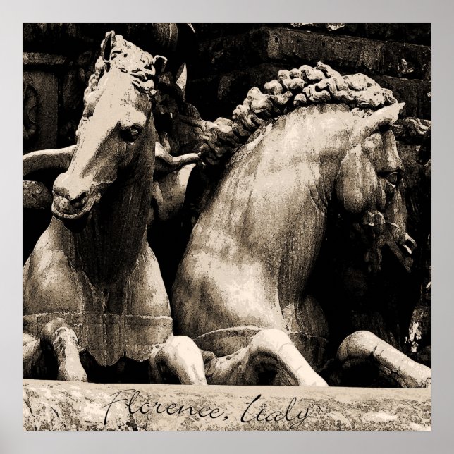 Cavalos de Florença Impressão (Frente)