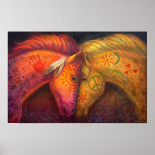 Cavalos de paz da Poster da Guerra do Cavalo Arte