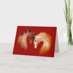 "Cavalos de Vidro" ~ Cartão Saudável (vazio)