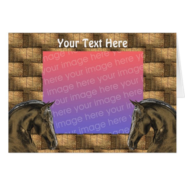 Cavalos E Cartões com fotos De Cais (Frente Horizontal)