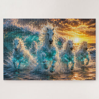 Cavalos Espírito do Oceano Quebra-Cabeça Fantasia