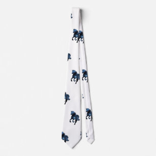 Cavalos, Gravata Azul Elegante Cavalo