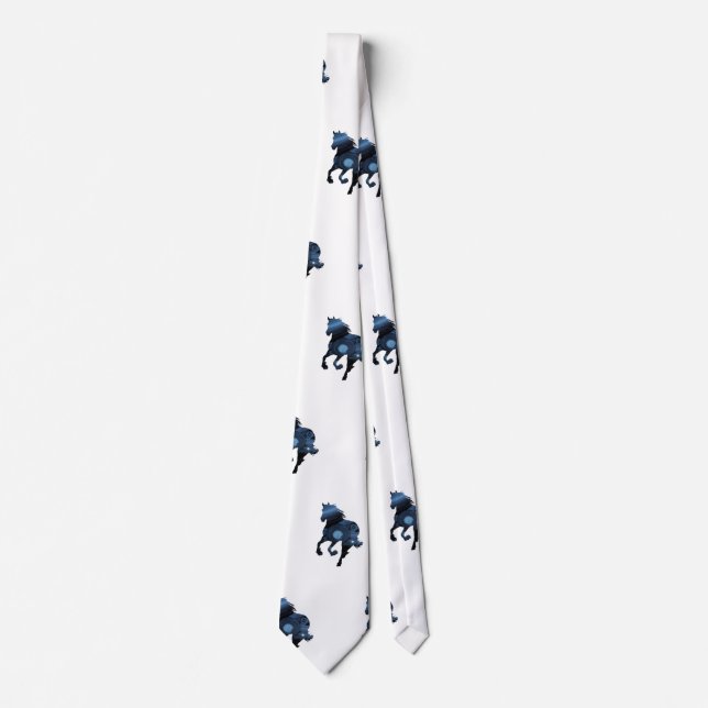 Cavalos, Gravata Azul Elegante Cavalo (Frente)