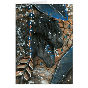 Cavalos majestosos de DreamCatcher pelo cartão de