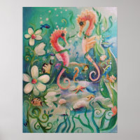 Cavalos marinhos em Poster de Springtime
