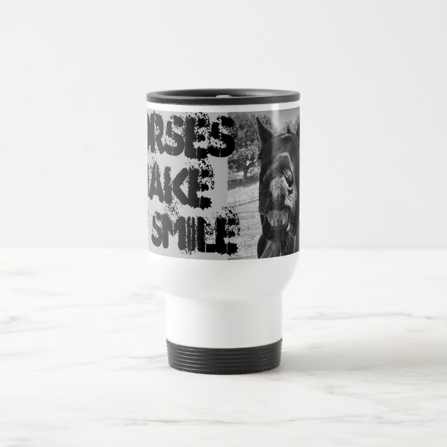 Cavalos me fazem sorrir de caneca (Centro)