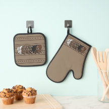  Cavalos por figdewdrop Luvas de Forno & Panela