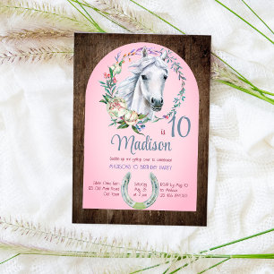 Cavalos selam o convite de aniversário da vaquinha