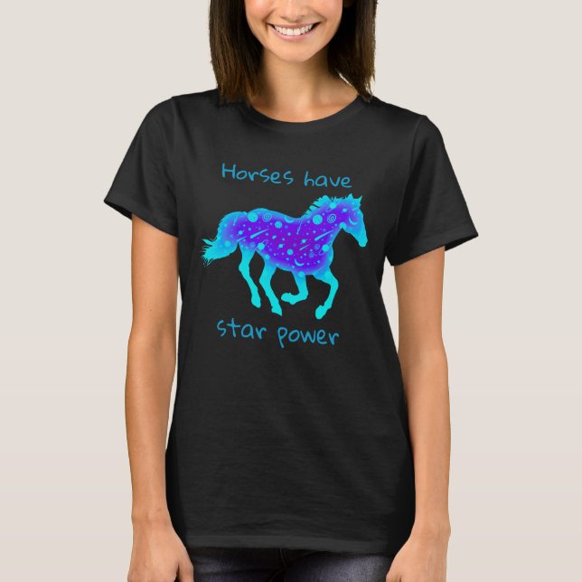Cavalos Têm Camisa T De Energia Estrela (Frente)