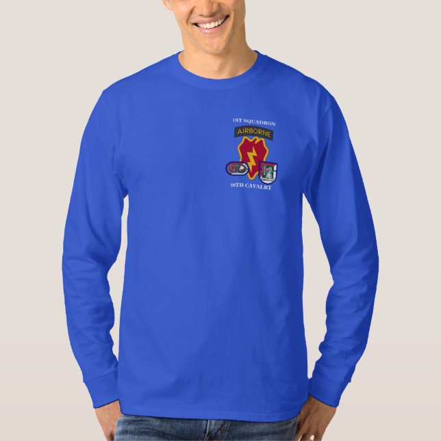 CAVALRY L/S T-SHIRT 1RUA QUADRON 40TH (Frente)