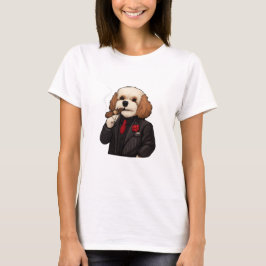 Cavapoo Don – Camiseta Feminina de Cachorro Mafia