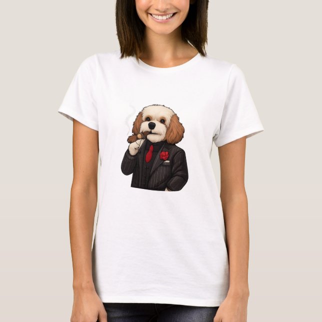 Cavapoo Don – Funny Mafia Dog Women's T-Shirt (Frente)