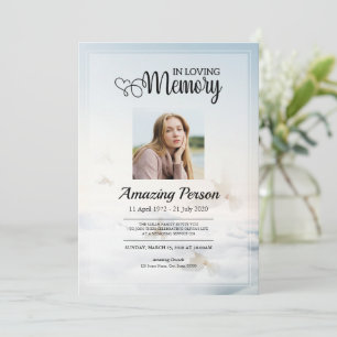 &Cave Ordem Funeral de Serviço Convite