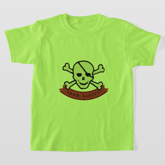 Caveira - Camisa T Básica Para Crianças (Postura )
