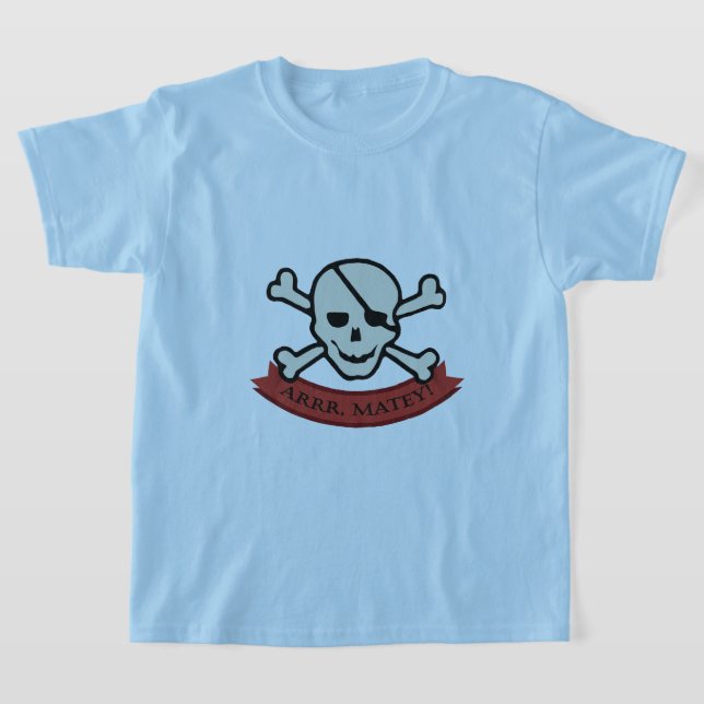 Caveira - Camisa T Básica Para Crianças (Postura )