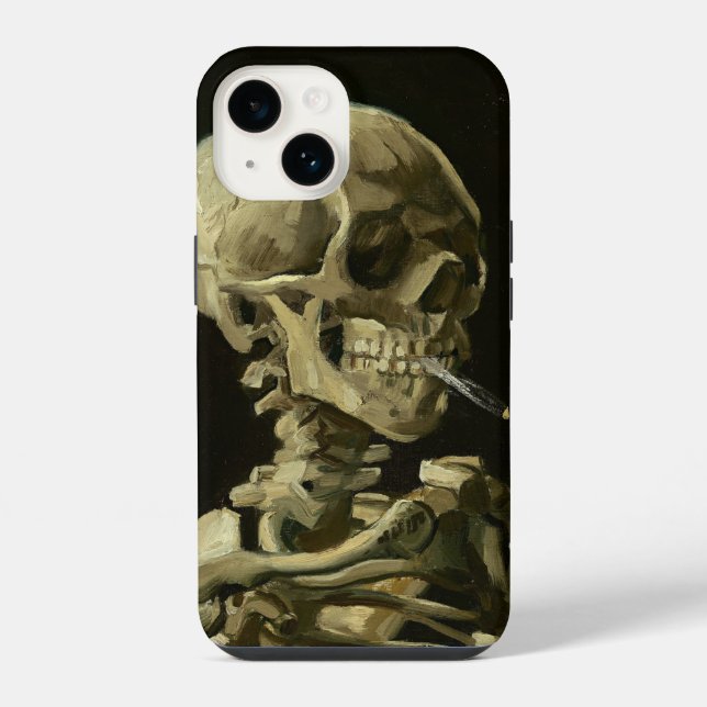 Caveira com Cigarro Van Gogh Case-Mate (Verso)