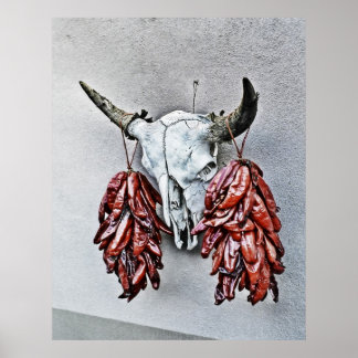 Caveira com Ristras Poster
