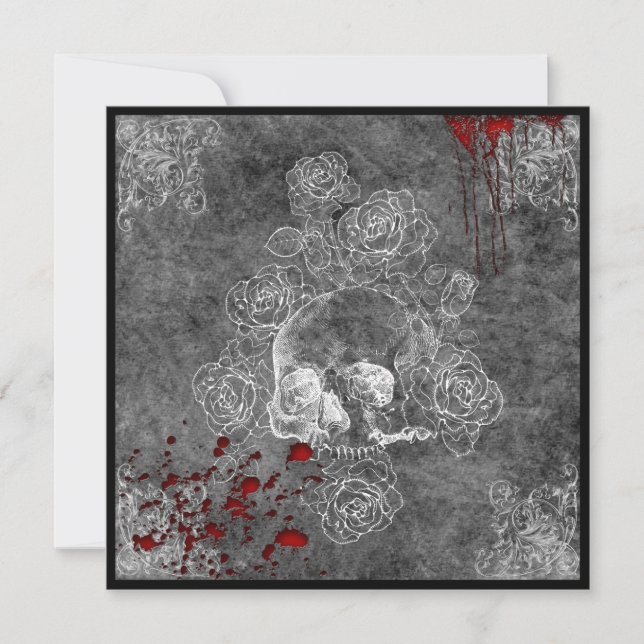 Caveira de Sangue e Casamento de Góticos de Horror (Frente)