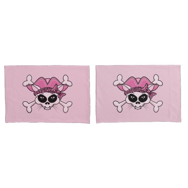 Caveira do Gatinho Pirata bonito (Frente - conjunto)